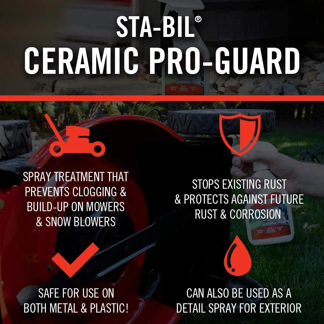 STA-BIL Ceramic Pro Guard Ceramic Protection for Lawn Mowers and Snowblowers (10oz/ 295ml)