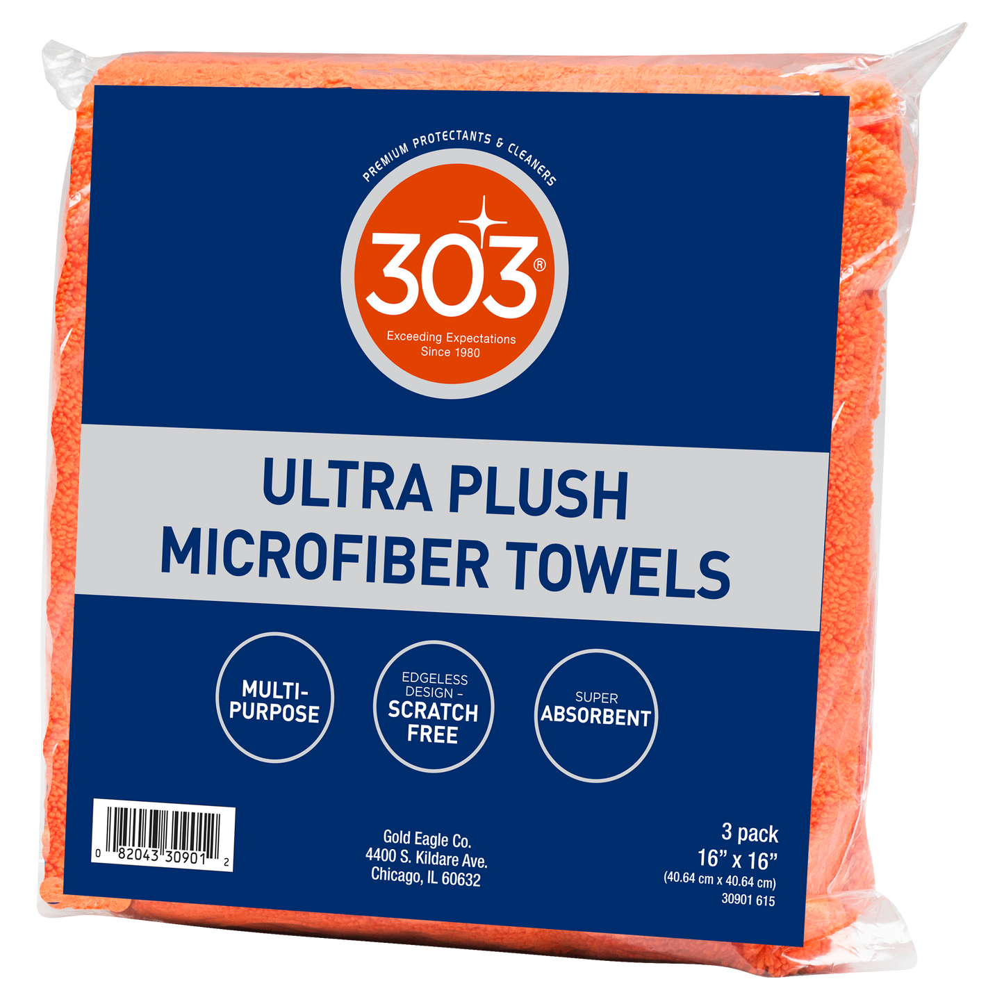 303 Ultra Plush Microfiber Towels 3 Pack