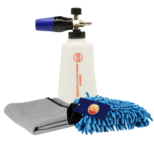 Foam Cannon, Wash Mitt & Drying Towel Bundle 303 Car Care
