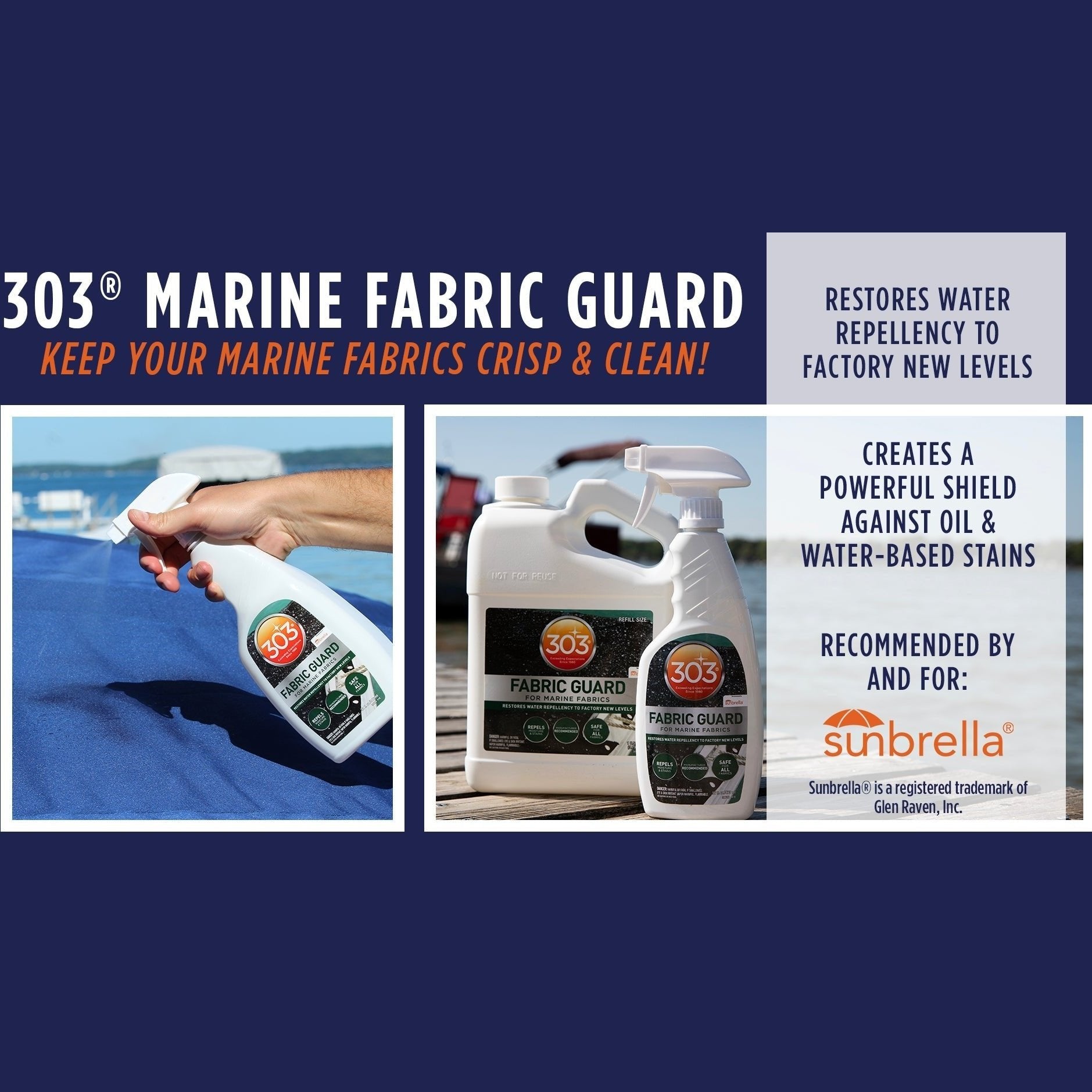 303 Marine Fabric Guard (16oz/ 32oz/ 1 Gallon)
