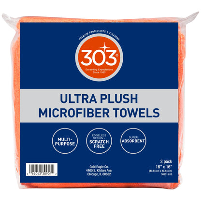 303 Ultra Plush Microfiber Towels 3 Pack